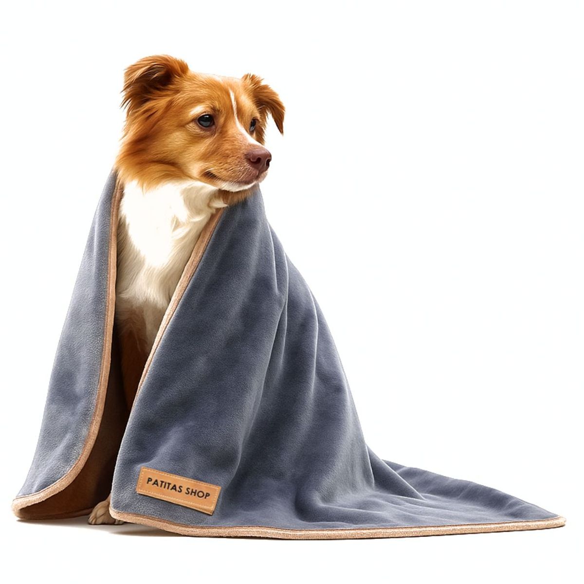 GENERICO - Frazada Abrigadora Reversible Felpa para Mascotas XL Silver