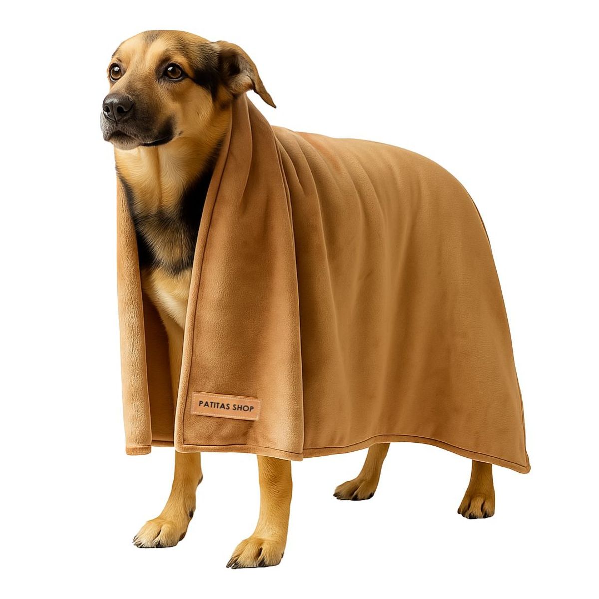 GENERICO - Frazada Abrigadora Reversible Felpa para Mascotas XL Camello