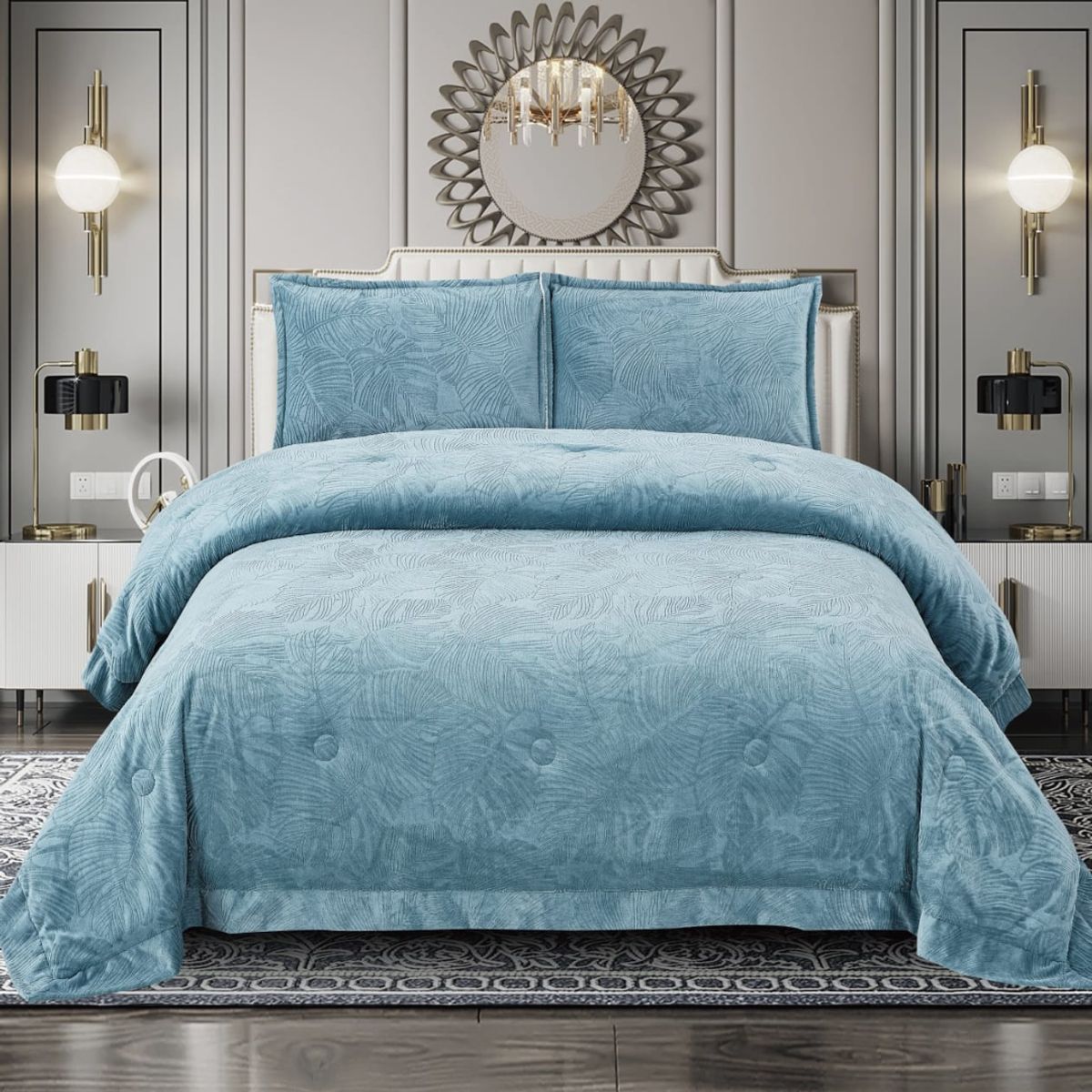 GENERICO - CUBRECAMA DE LUJO DE 3 PLZ