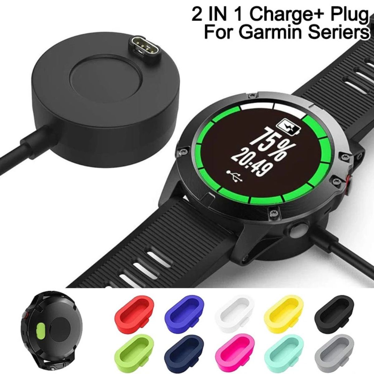 GENERICO - Cable de carga para Garmin con Adaptador de Mesa