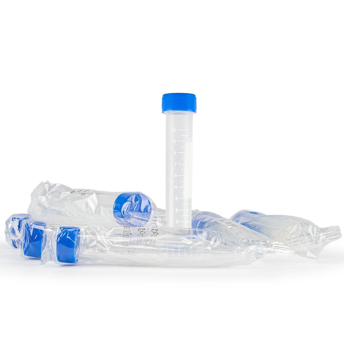 GENERICO - Tubo Cónico con Tapa de 10 ML Estéril BOLSA 100 UND