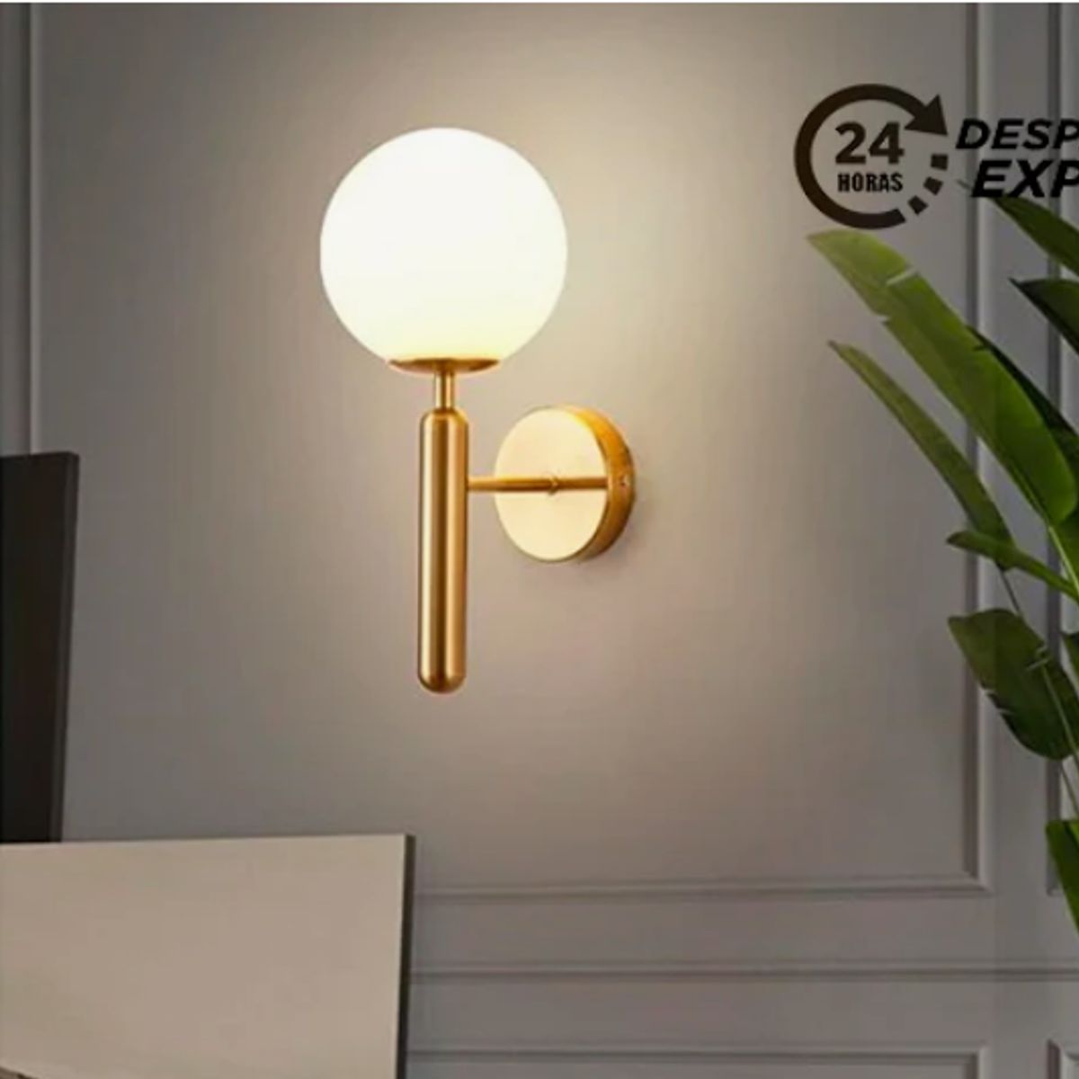 GENERICO - Aplique Lampara de Interior Gold Led