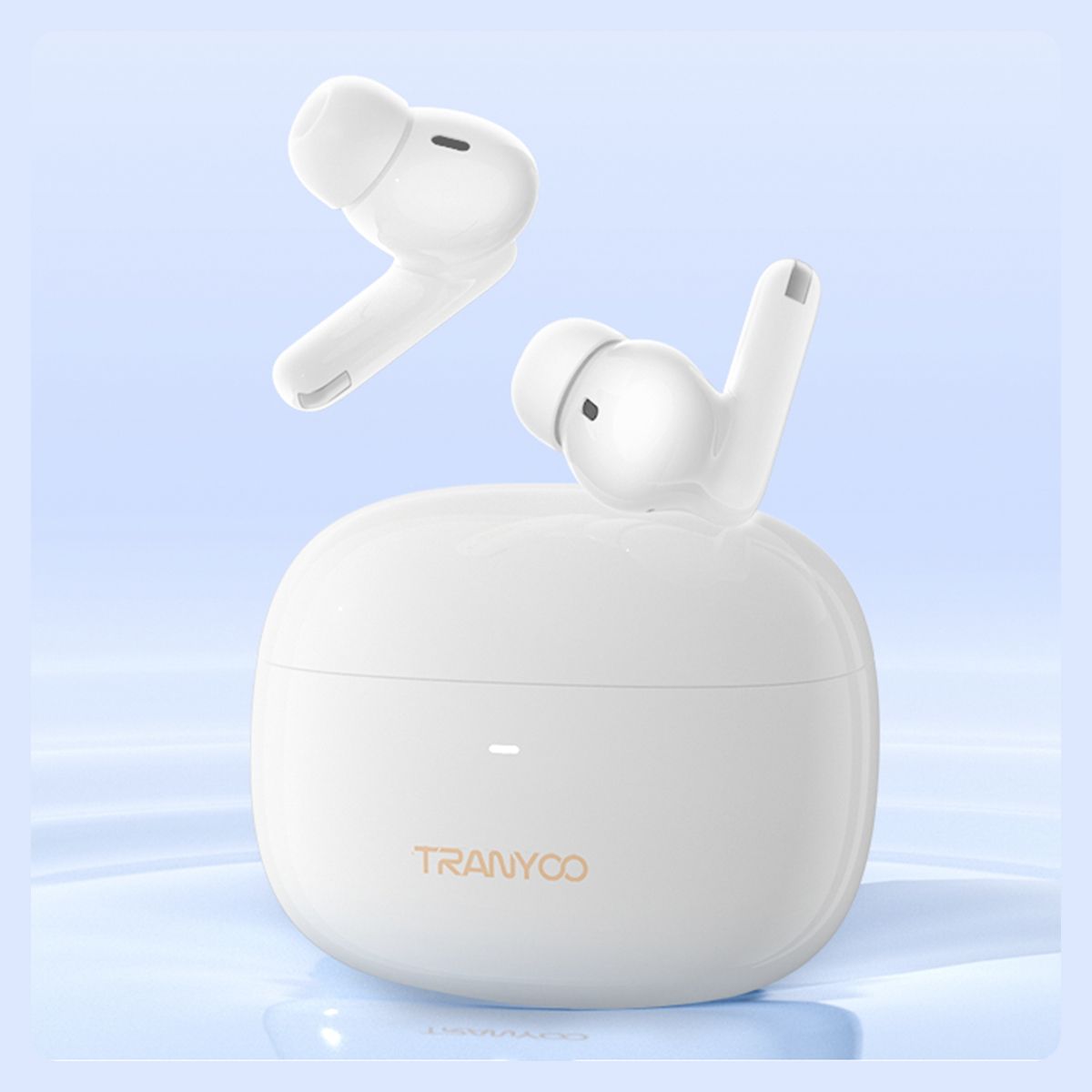 TRANYOO - Audífono Inalámbrico con Cancelación de Ruido y Sonido Envolvente