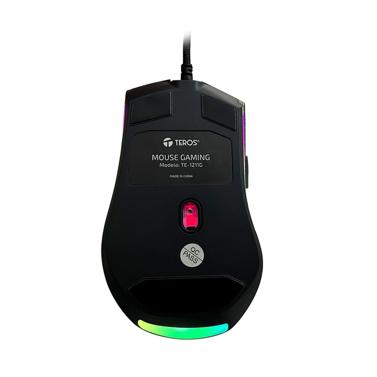 TEROS - MOUSE GAMER TEROS TE-1211G 7 BOTONES RGB, NEGRO