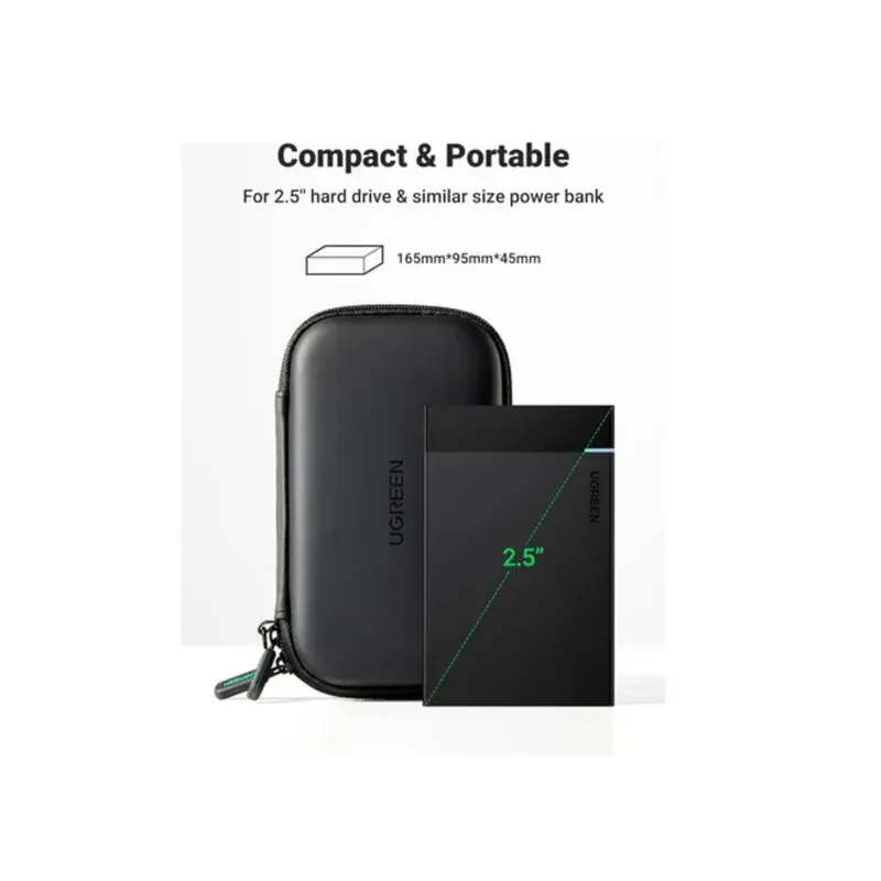 UGREEN - Estuche Rígido Ugreen Disco Duro Portátil Cables LP128 - 50274