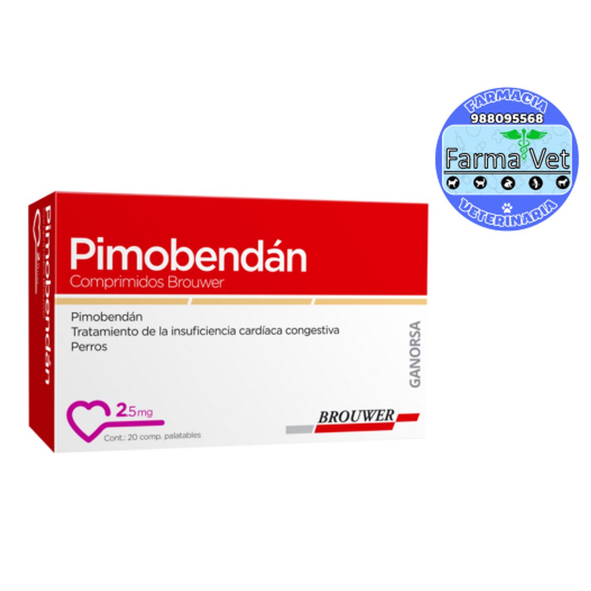 GENERICO - PIMOBENDAN 2.5 Mg BLISTER X 10 COMPRIMIDOS