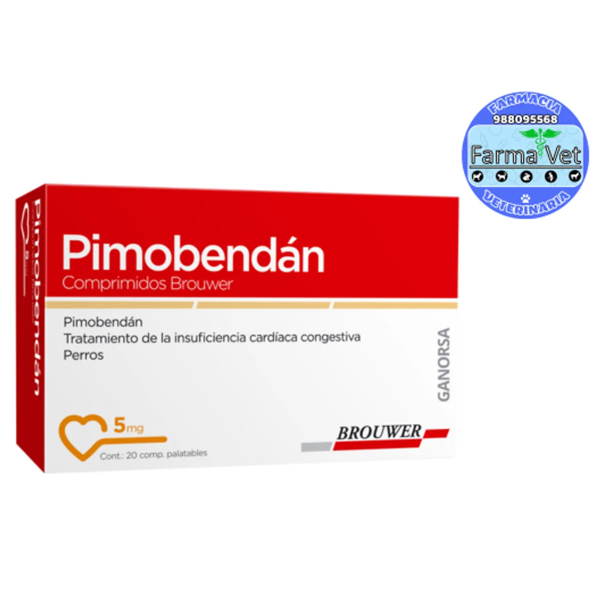GENERICO - PIMOBENDAN 5 Mg BLISTER X 10 COMPRIMIDOS