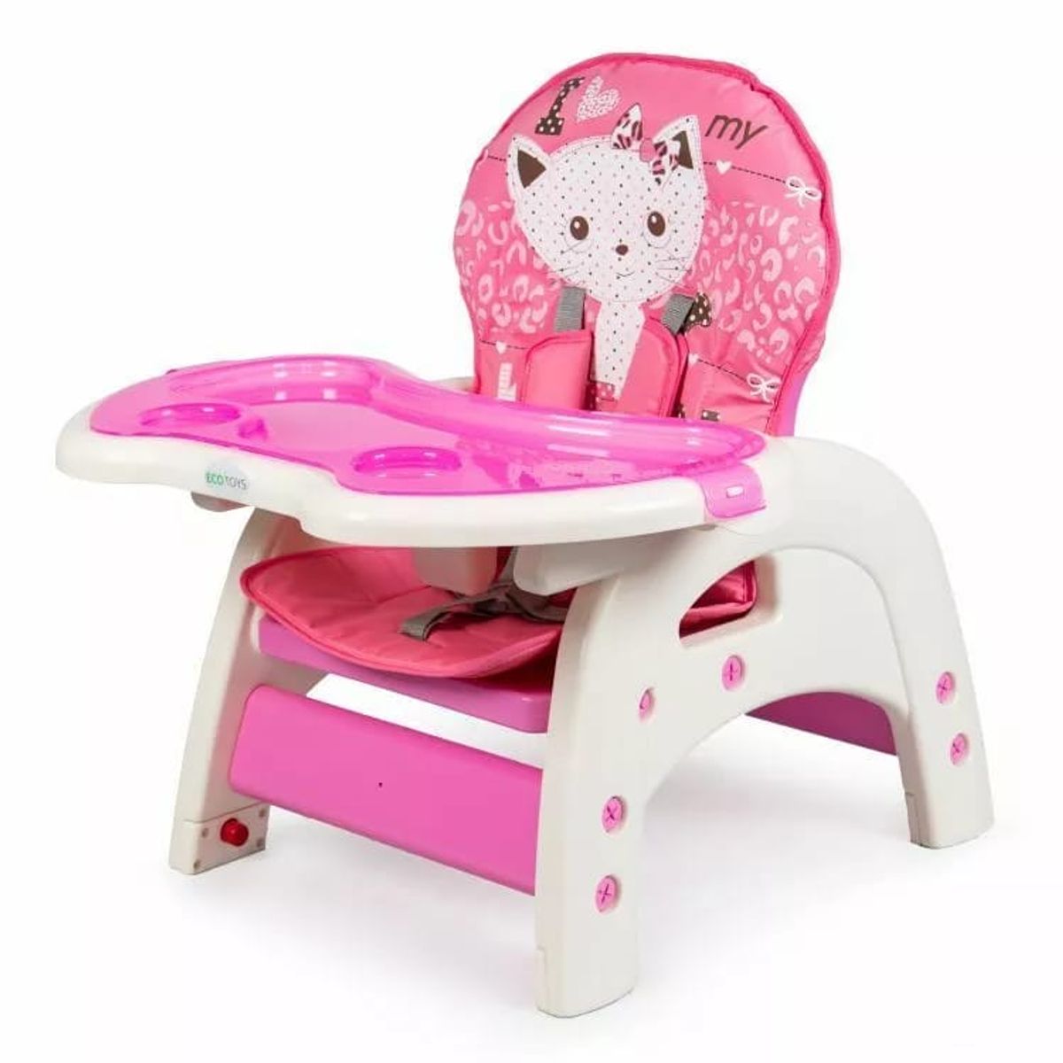BABY - Silla de Comer para Bebe Escritorio Cat Pink con Biberon
