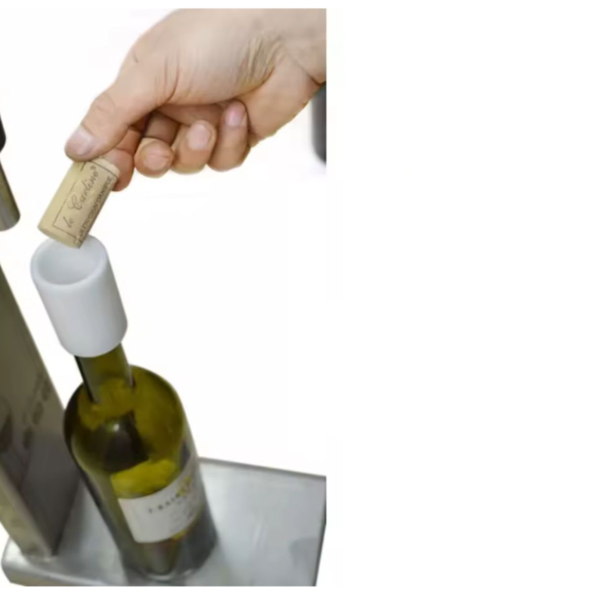 GENERICO - Encorchadora Manual con Base de Acero Inoxidable y Doble Cabezal POM