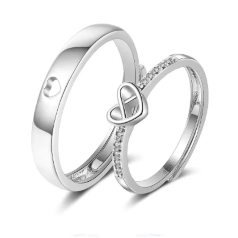 GENERICO - Anillos Ajustables para Pareja “Promesa Infinita”  Un lazo sin fin