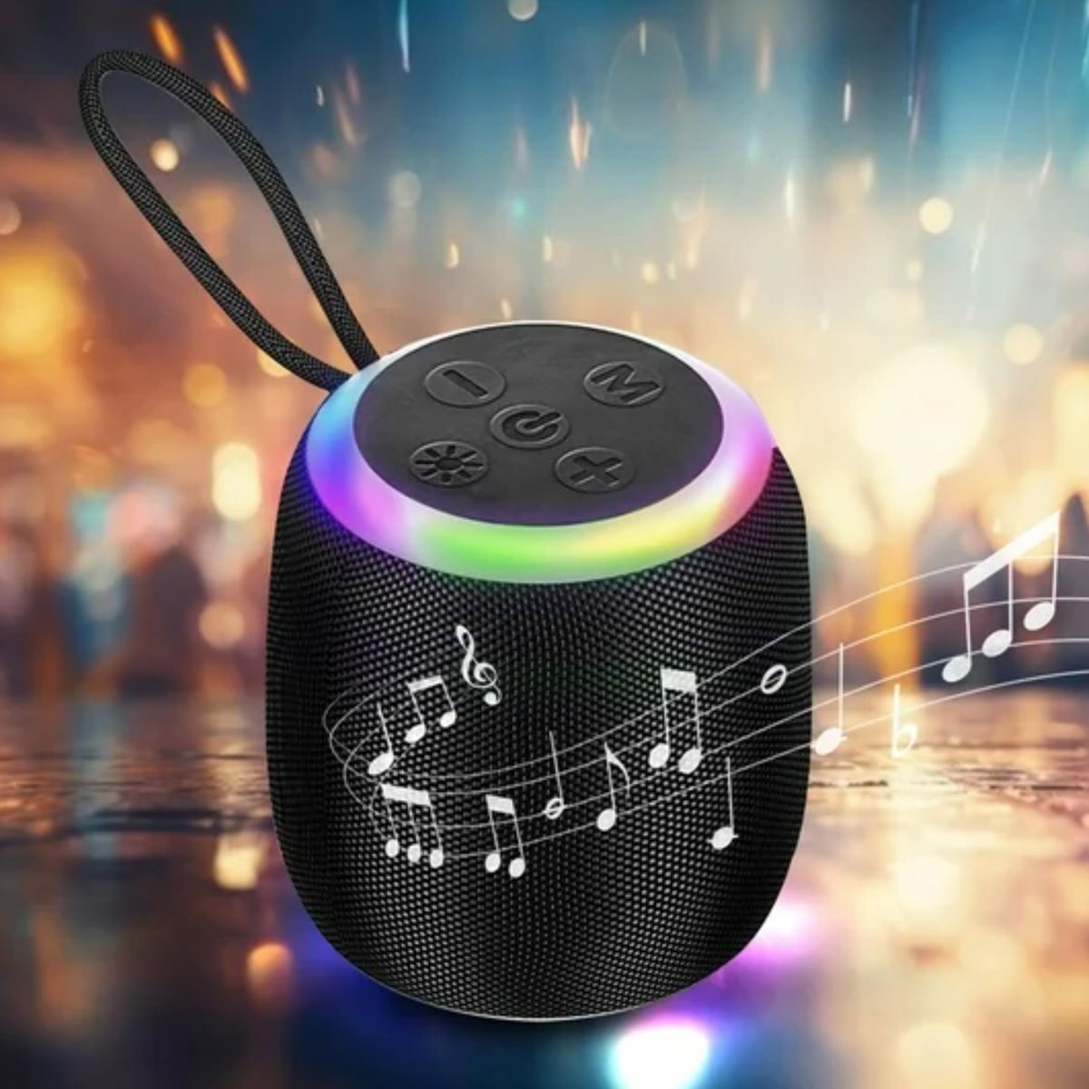 GENERICO - MINI PARLANTE FUNCIÓN ALEXA LUZ LED RGB BLUETOOTH PORTÁTIL 4 EN 1