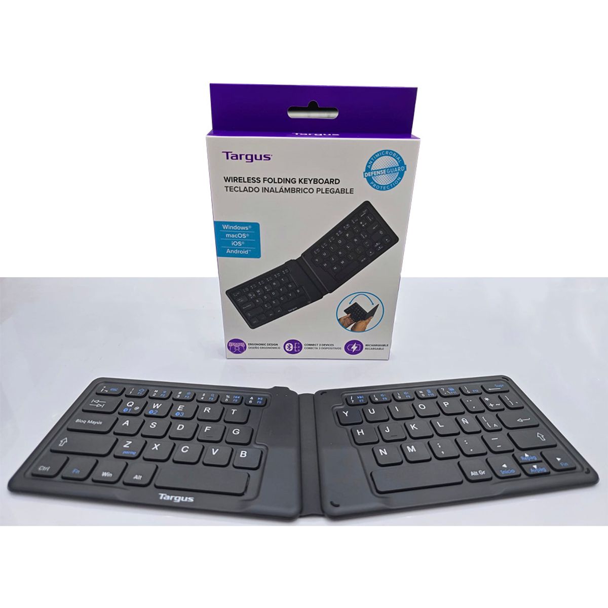 TARGUS - Teclados Targus Bluetooth AKF003 Plegable para Tv Smart