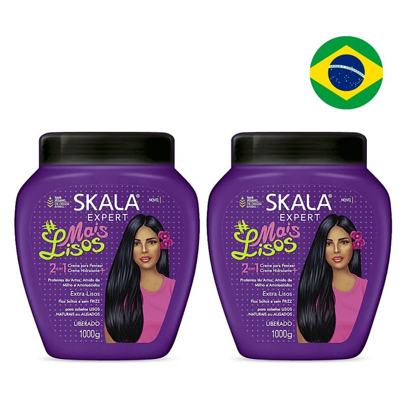 SKALA - Skala Mais Lisos 2en1 Máscara Vegana Crema Para Peinar 1kg Por 2 Un