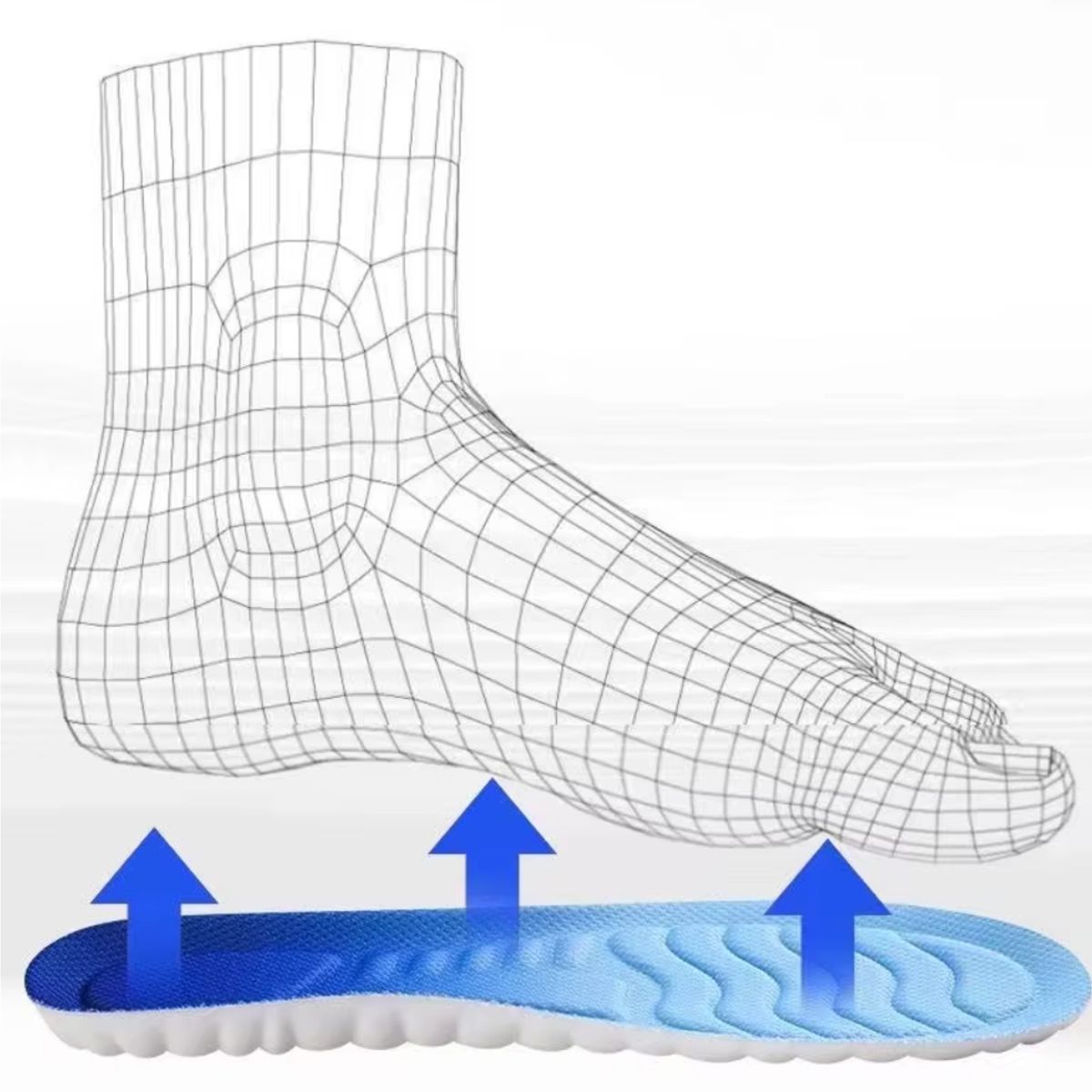 GENERICO - Plantilla Zapatilla Eva 4d Amortiguación CELESTE