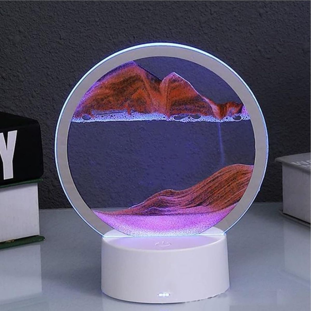 GENERICO - LÁMPARA LED 3D DE ARENA MOVEDIZA RGB MULTICOLOR DECORATIVO