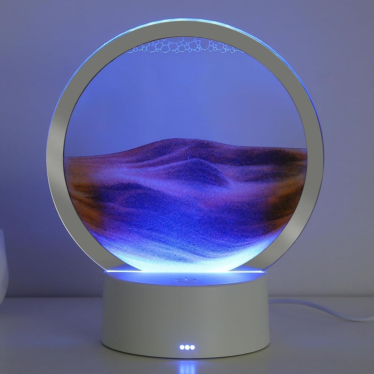 GENERICO - LÁMPARA LED 3D DE ARENA MOVEDIZA RGB MULTICOLOR DECORATIVO