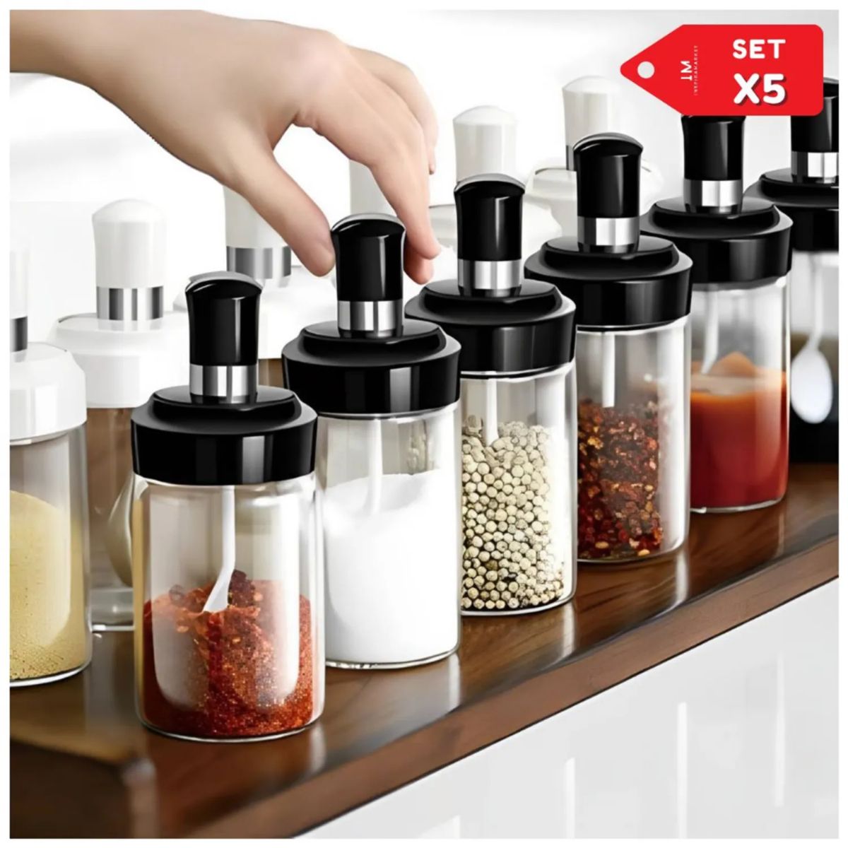 GENERICO - Set x 5 Condimenteros Especieros de Cucharita