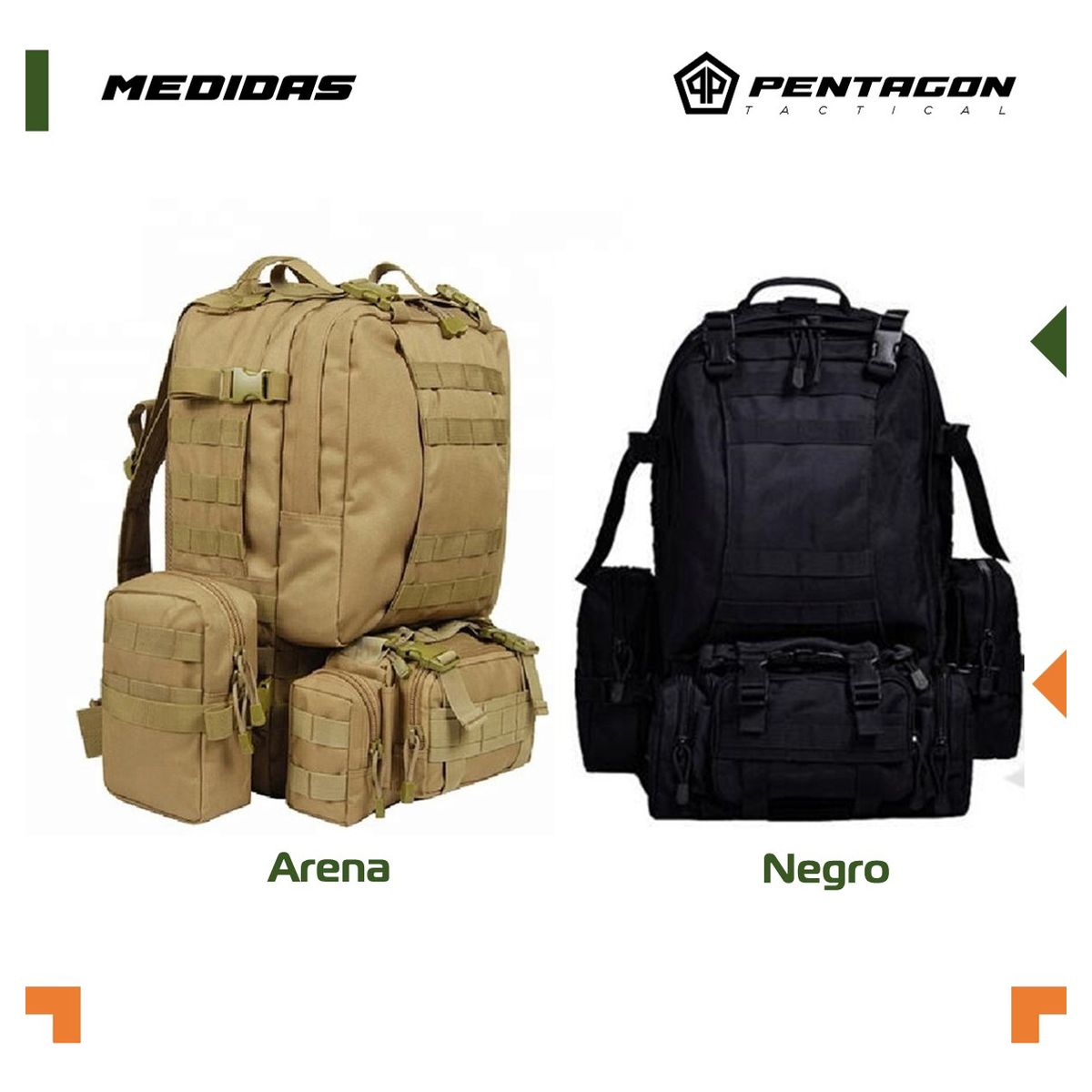 AFVENTURA - Mochila tactica militar outdoor  impermeable color negro