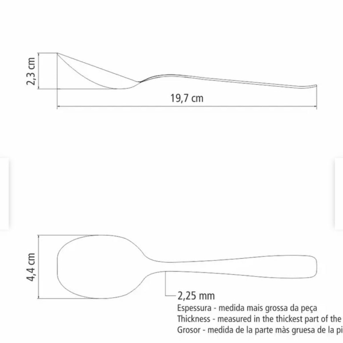 TRAMONTINA - CUCHARA DE MESA TRAMONTINA COSMOS 12 PZAS