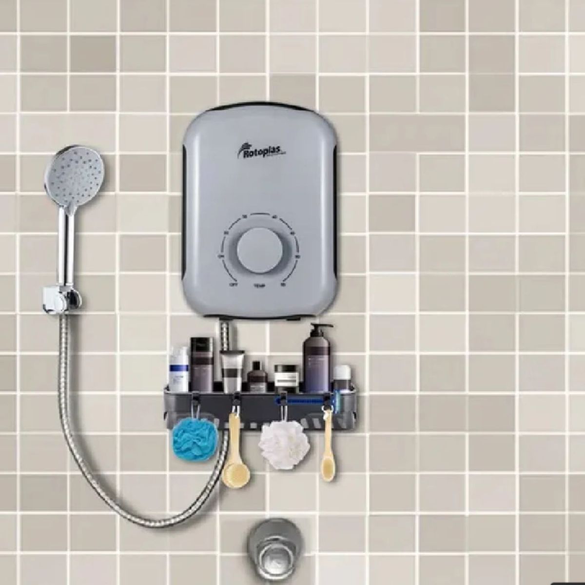 ROTOPLAS - Rapiducha Eléctrica Rotoplas Sensitive Pro 5500w Gris