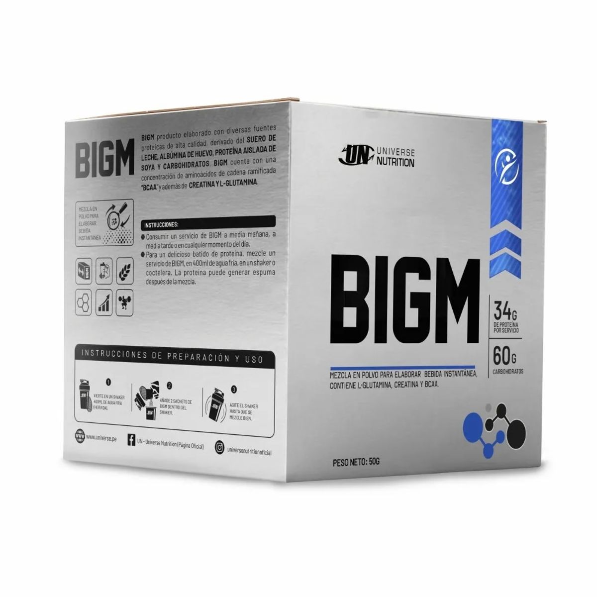 Universe Nutrition - PROTEÍNA BIGM CAJA 10 UNID UNIVERSE NUTRITION VAINILLA