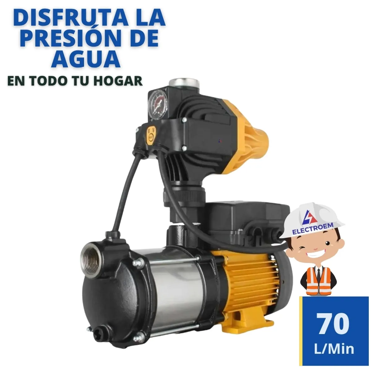 GENERICO - BOMBA SILENCIOSA 3/4HP PRESURIZADORA PARA DUCHA  THERMA Y LAVADORA