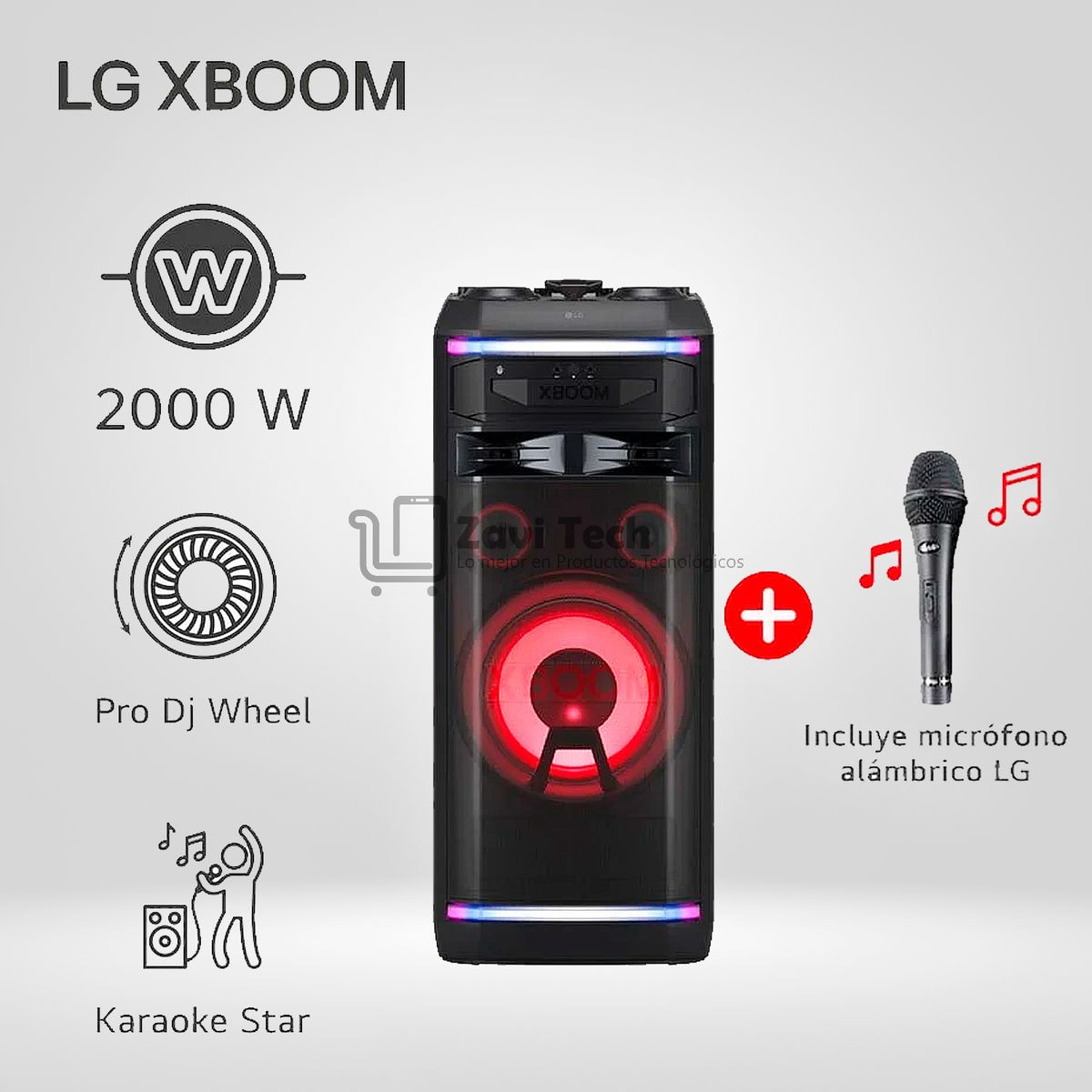 LG - Torre de sonido LG XBOOM OK99M 2000W Bluetooth Karaoke Star
