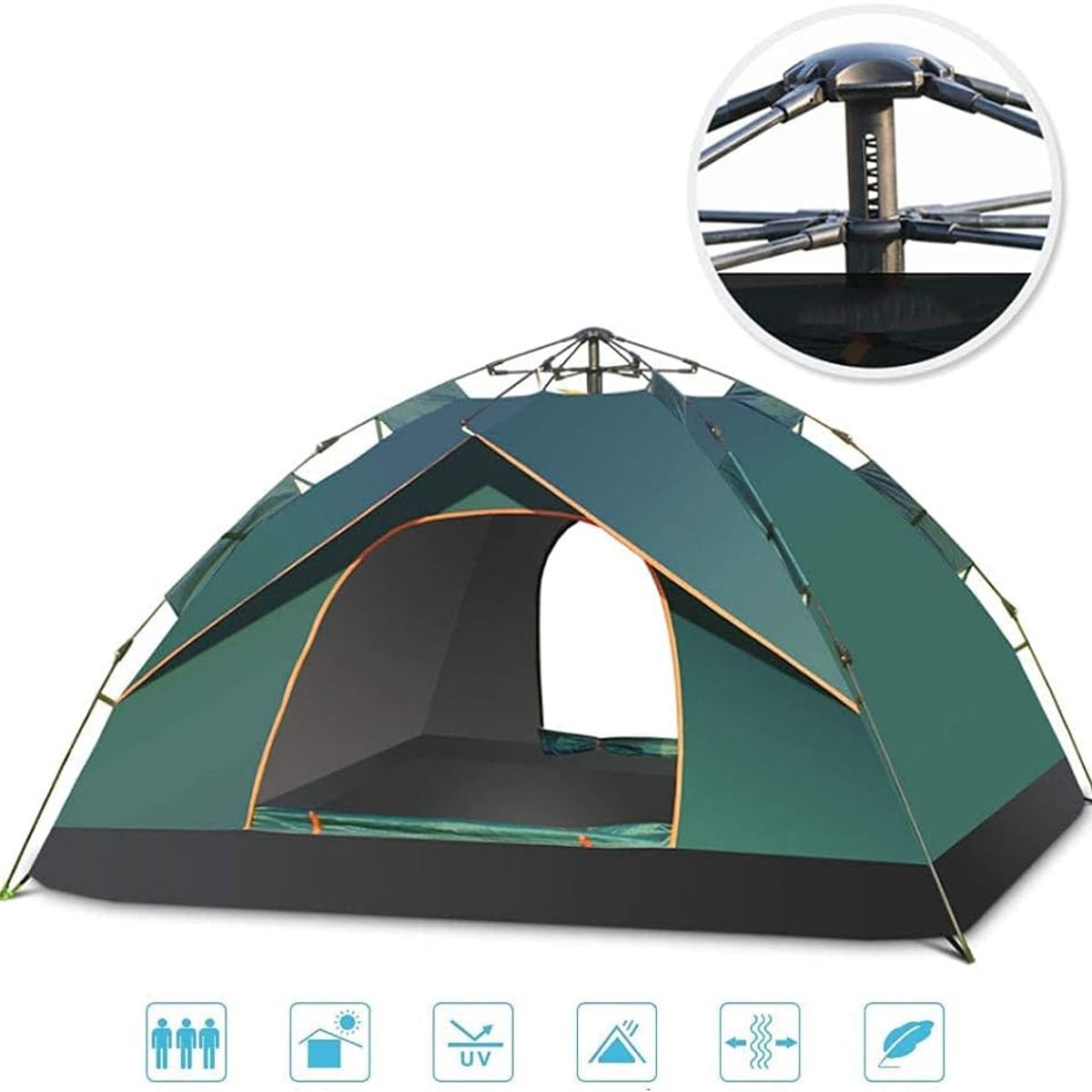 AFVENTURA - Carpa Automática Impermeable Y Protección Solar 200x140cm