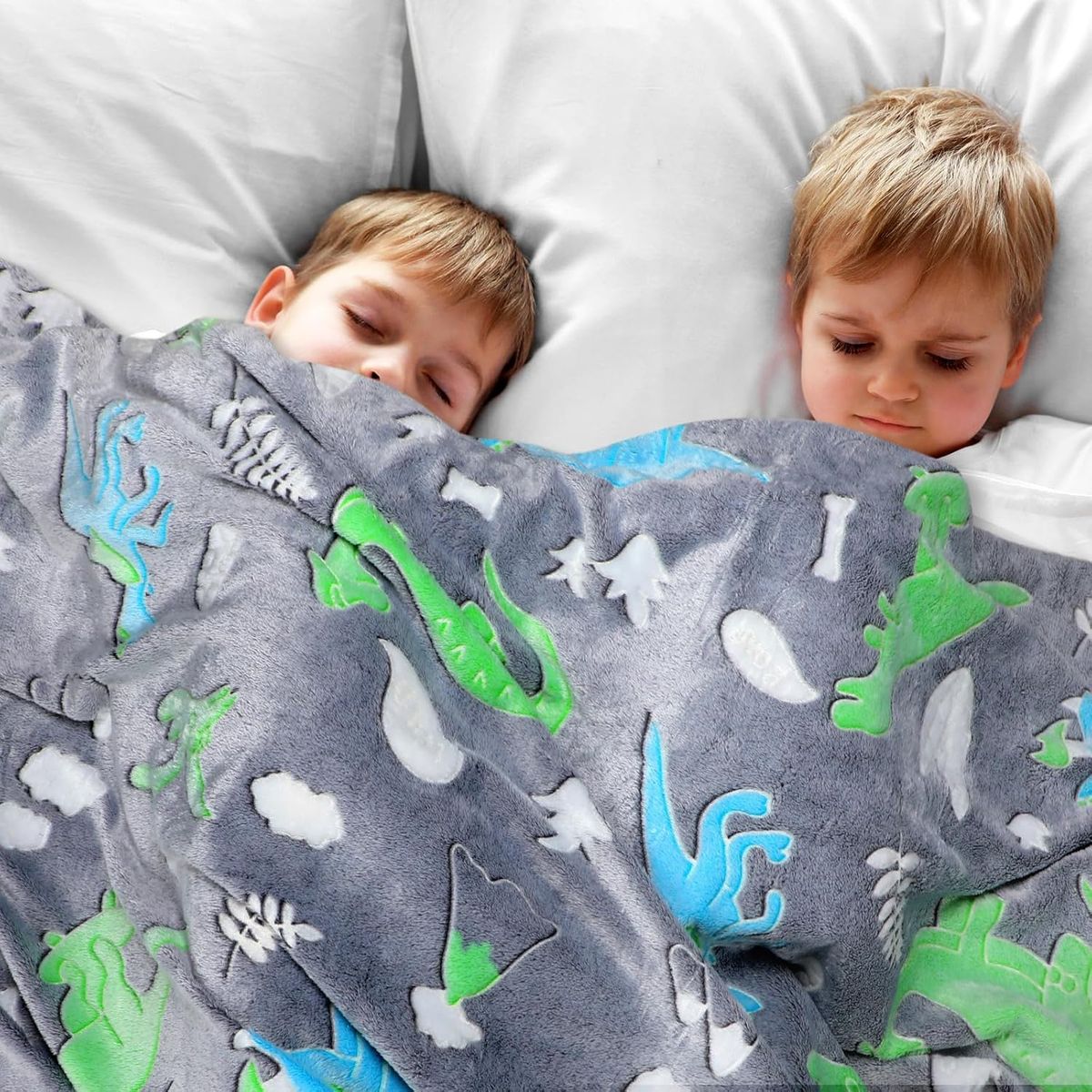 GENERICO - MANTA HIPOALERGÉNICO LUMINOSO BRILLA OSCURIDAD SUAVE GRIS