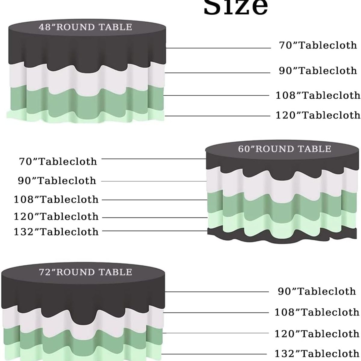 ANYHOGAR - Mantel para el hogar impermeable redondo de algodónBlanco