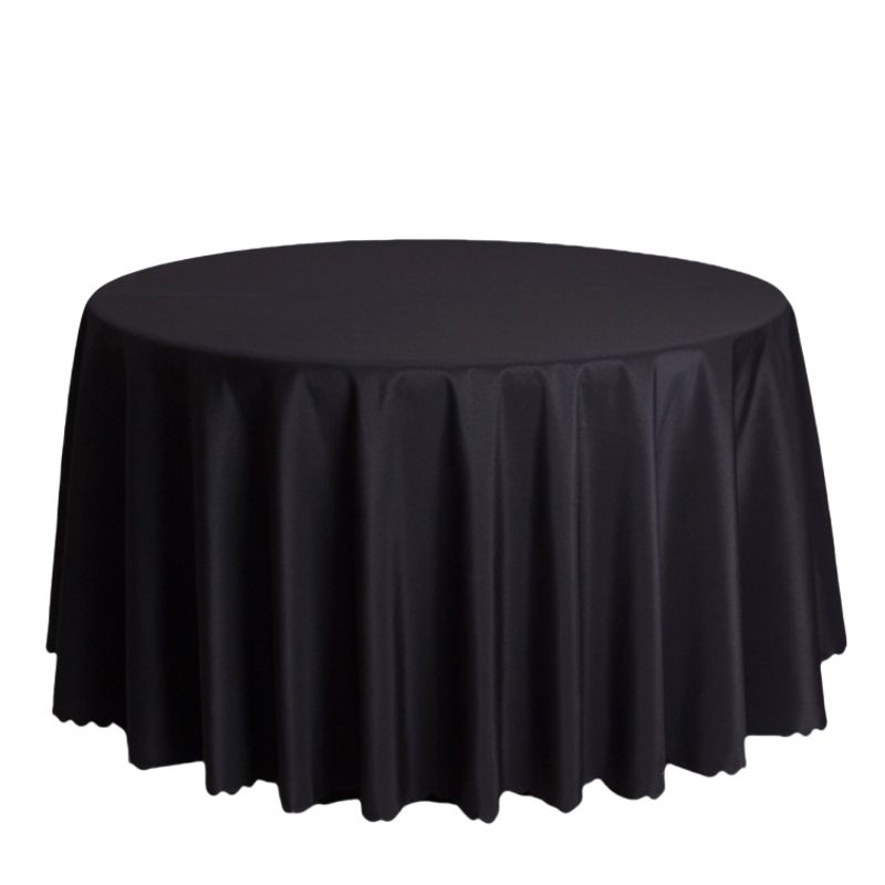 ANYHOGAR - Mantel para el hogar impermeable redondo de algodónnegro