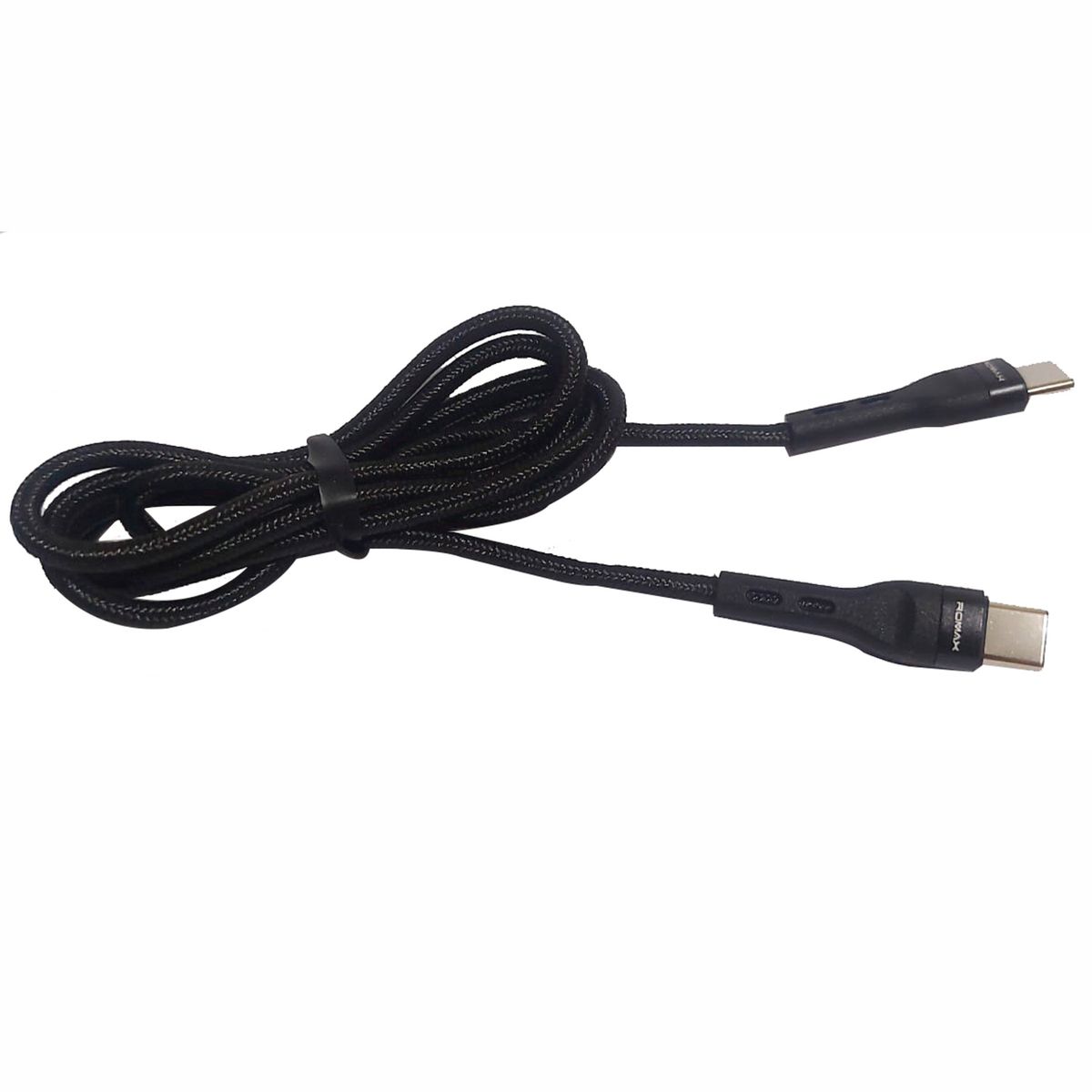 GENERICO - Cable de datos Tipo C - Tipo C 1m -Carga rápida 6A -salida 60W - Negro