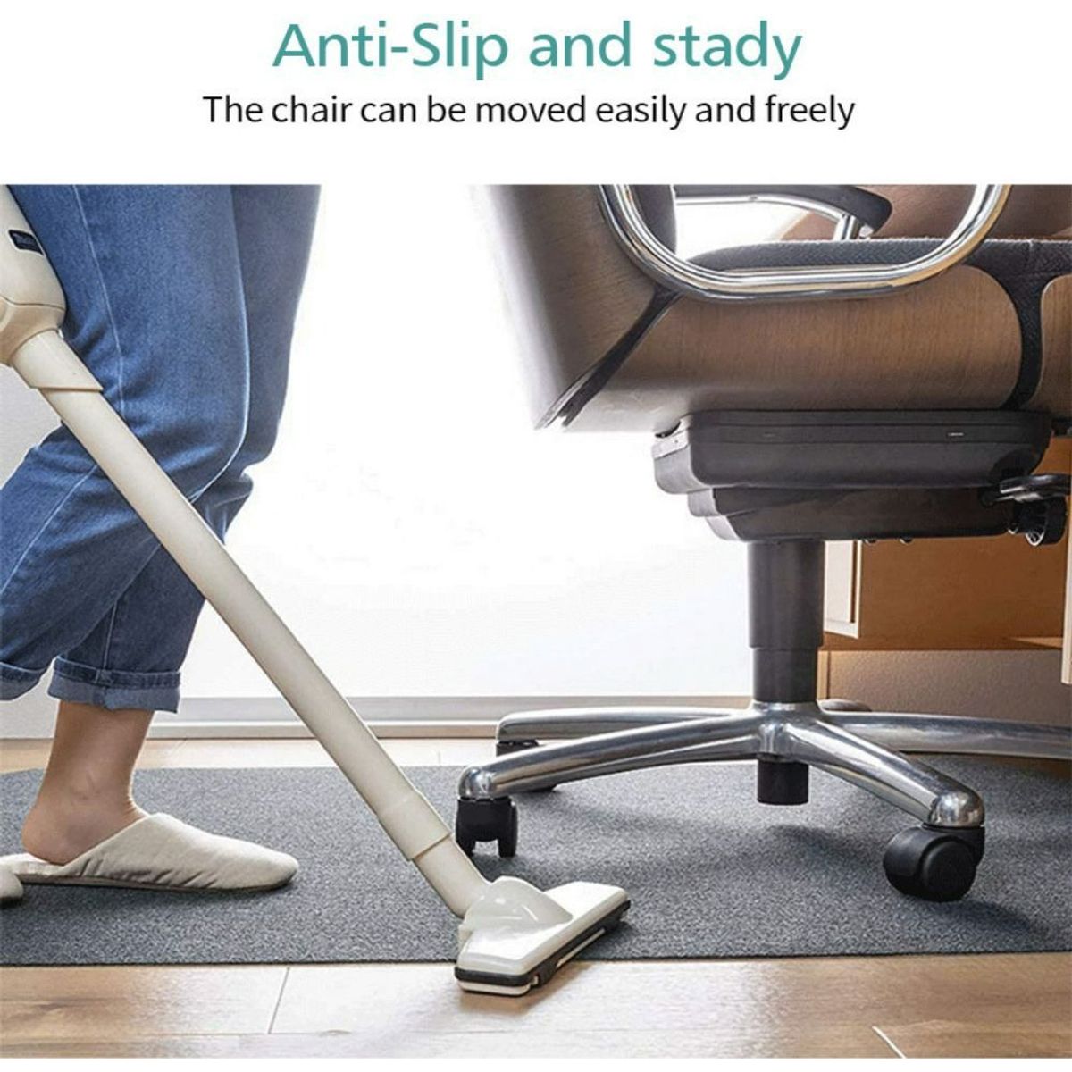 U BUY - Alfombrilla Antideslizante Para Silla De Oficina 120x90cm