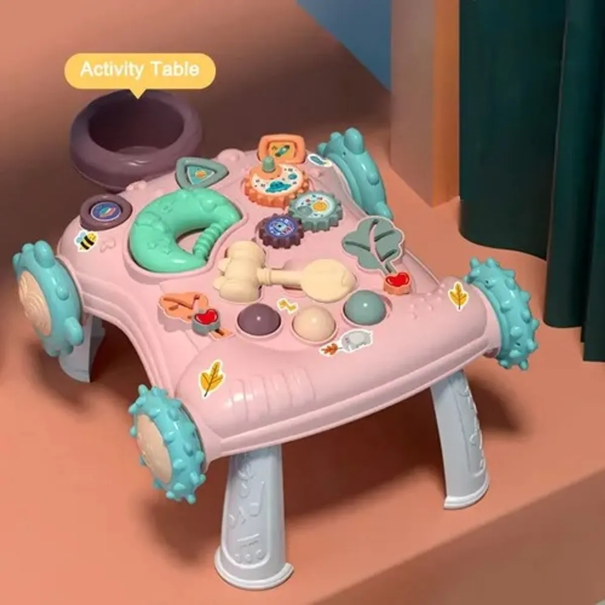 EVERSO - Caminador Con Musical De Juguete 6 En1 Andadera paraBebéRosa