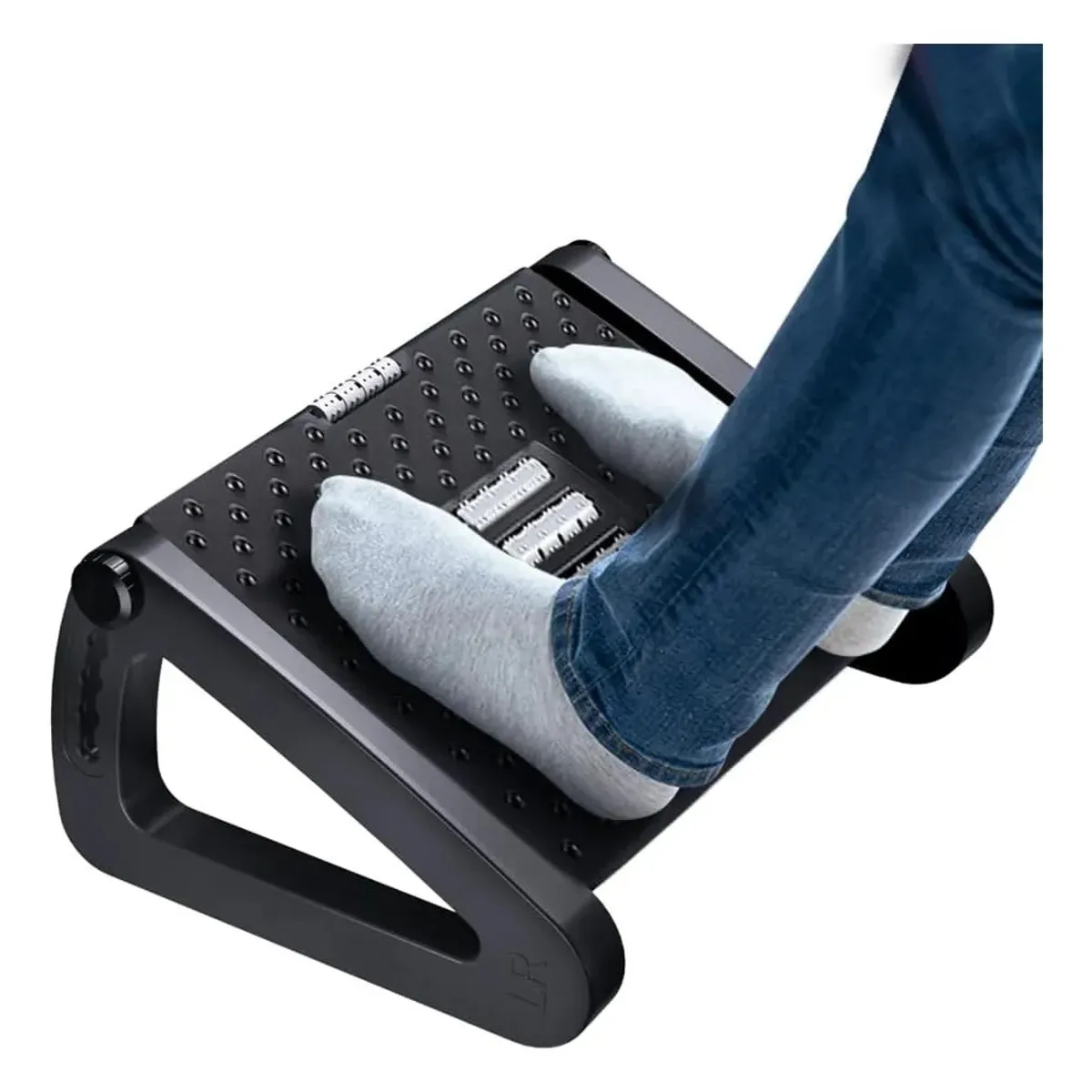EVERSO - Apoya Descansa Pies Masajeador Ajustable 6 Nivel Reposapiés