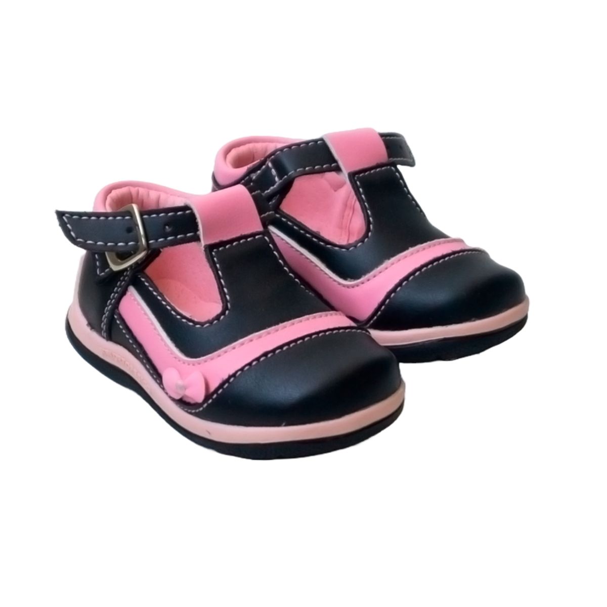 GENERICO - ZAPATOS DE CUERO NEGRO PARA NIÑA DULCE - COMODOS Y ELEGANTES