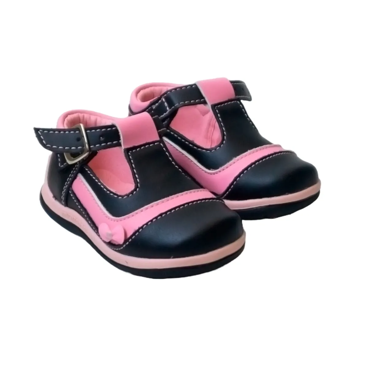 GENERICO - ZAPATOS DE CUERO NEGRO PARA NIÑA DULCE - COMODOS Y ELEGANTES