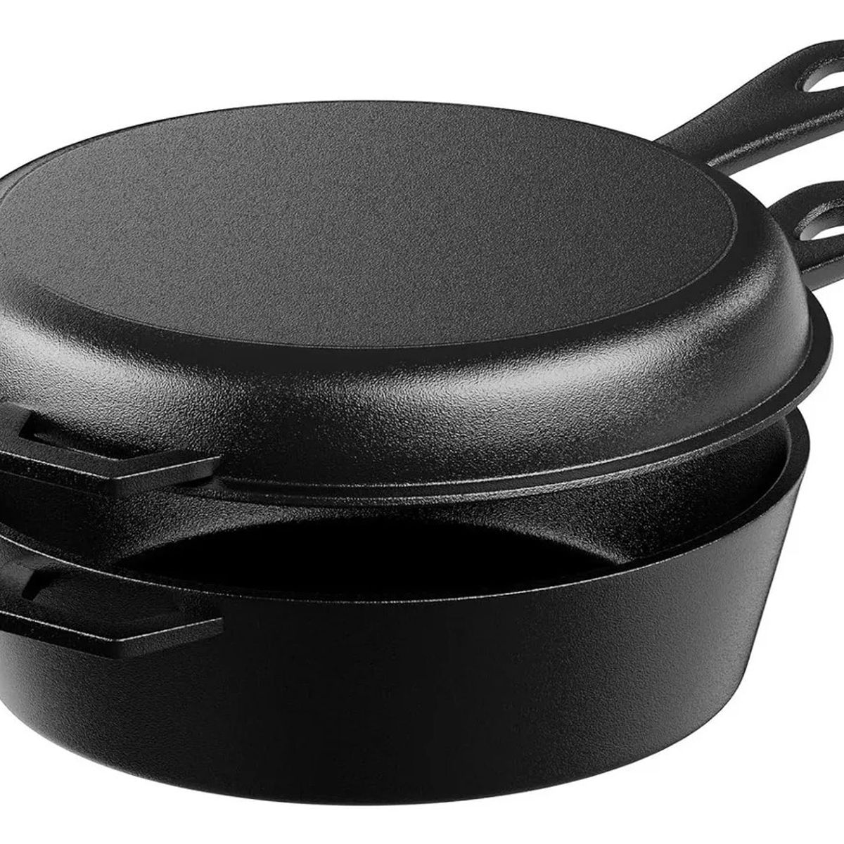 EVERSO - 2 Sartenes Hierro Fundido Ø26cm + 2 Grip