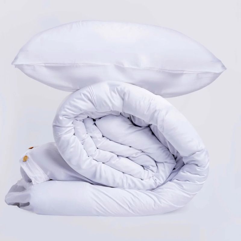 ISATEX HOME - Funda de Plumón de Bambú Blanco Queen