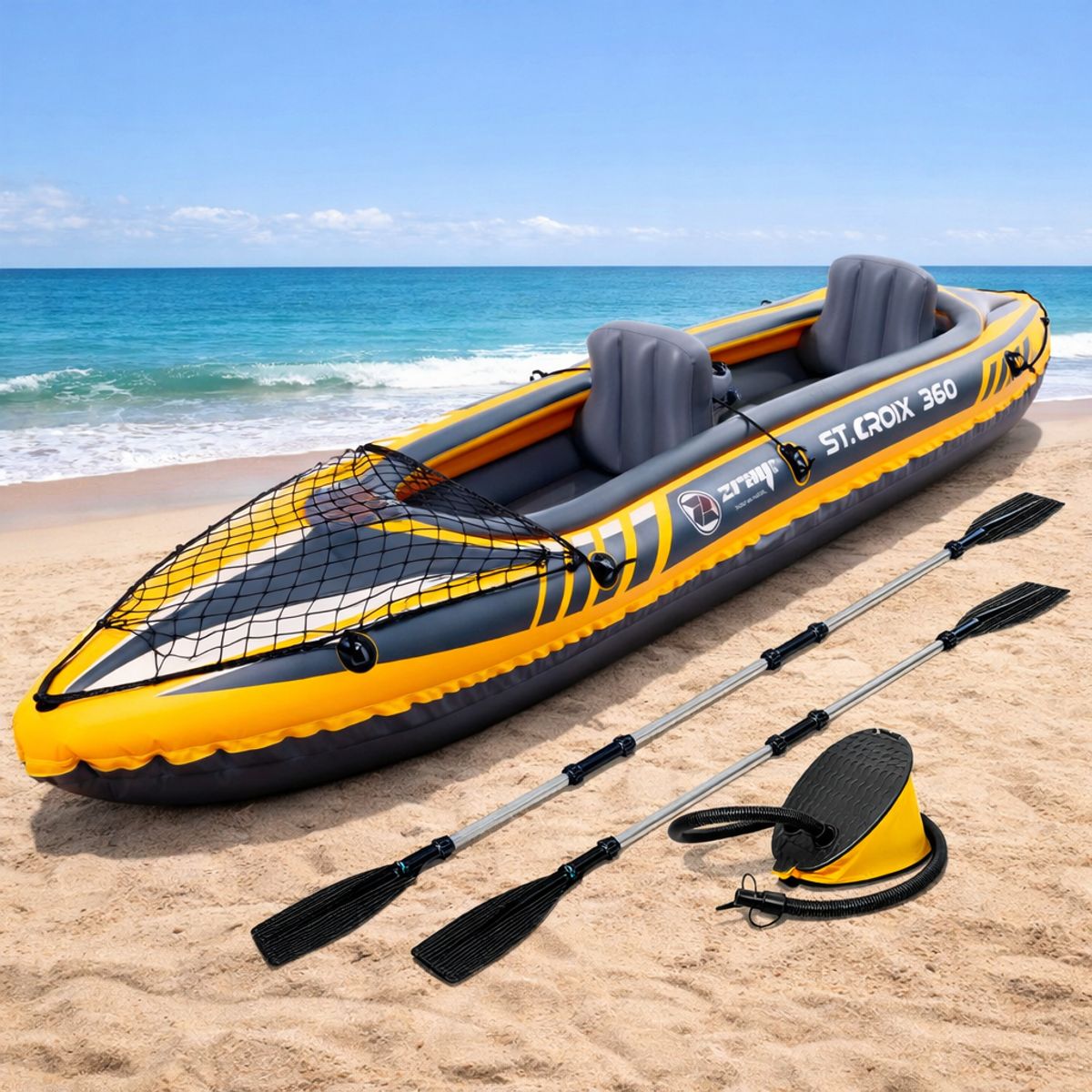 ATLETIS - Kayak 2 Personas 52x78x350 cm Amarillo