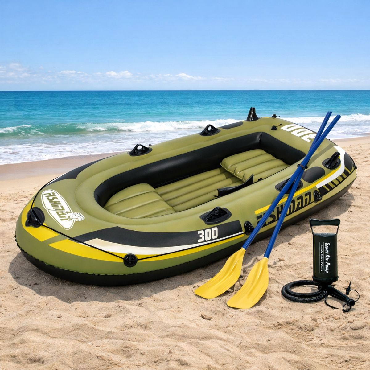 Bote Inflable PVC para 2 personas 40x125x252cm hasta 265kg, marca Atletis - Foto 2