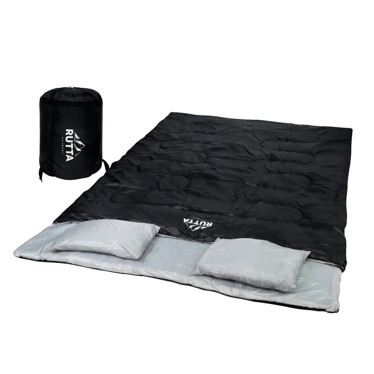 ATLETIS - Saco De Dormir 2 Personas 300 Grs Negro