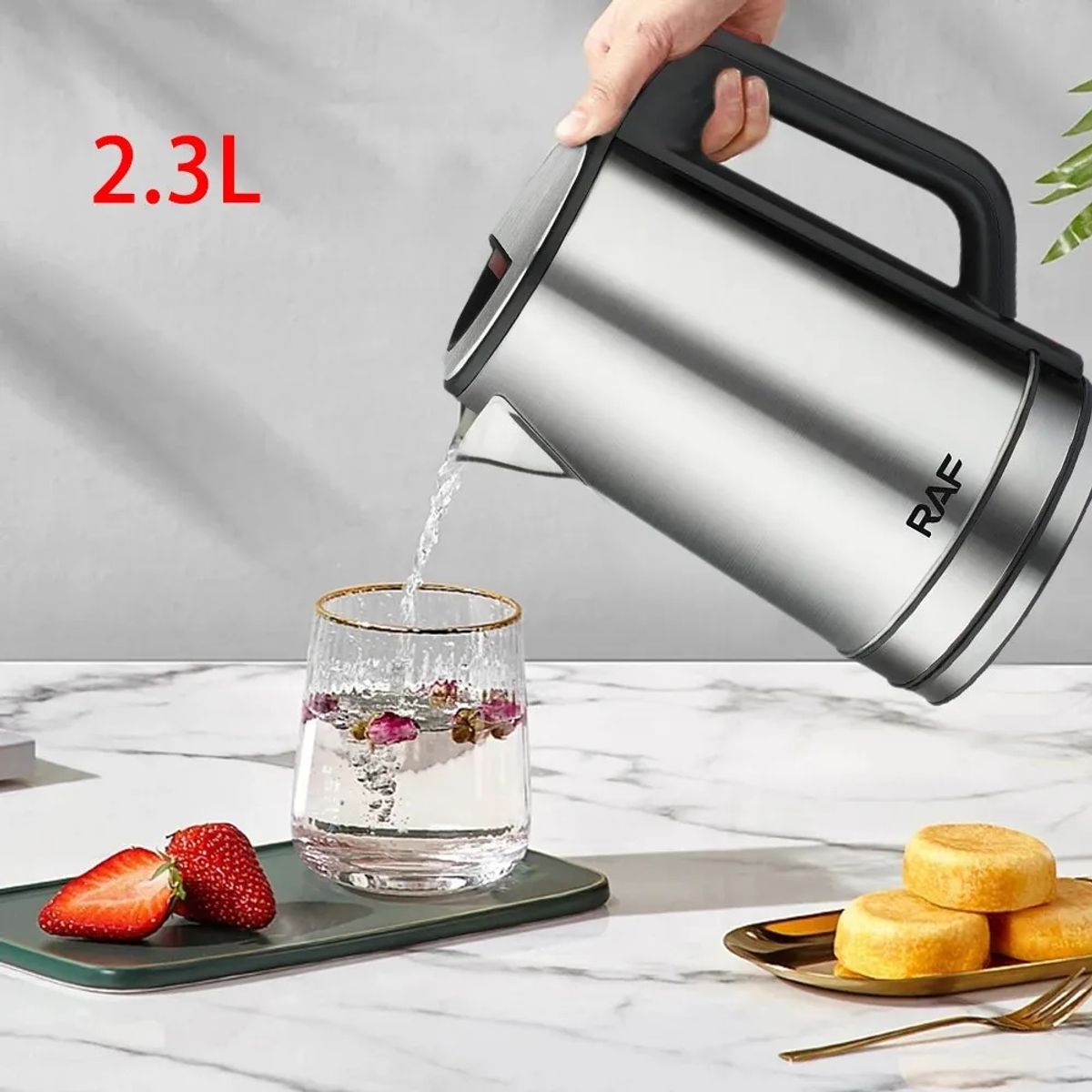 RAFF - HERVIDOR DE AGUA ELÉCTRICO DE ACERO INOXIDABLE 220V - 23L