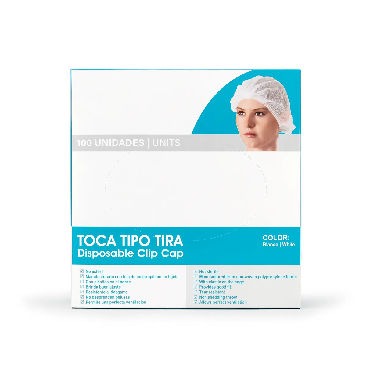 GENERICO - Tocas Descartables Blancas CAJA 100 UND