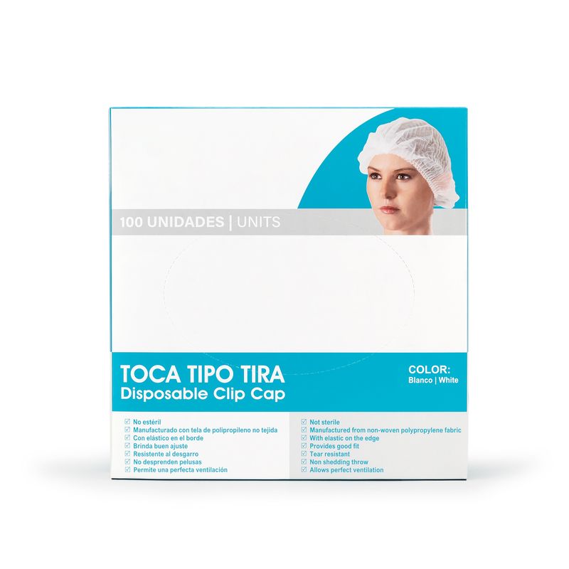 GENERICO - Tocas Descartables Blancas CAJA 100 UND