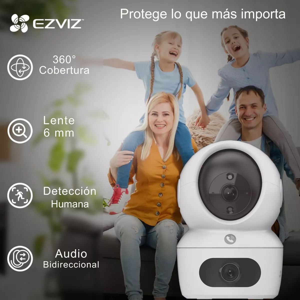 EZVIZ - Cámara de seguridad Ezviz H7c Dual 8MP seguridad integral visión panorámica