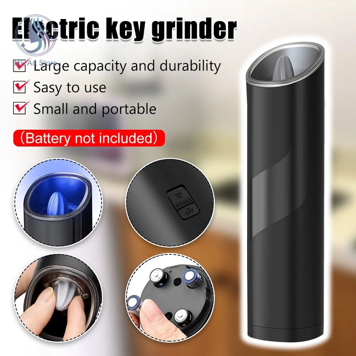 GENERICO - MOLINILLO DE PIMIENTA ELÉCTRICO CON INTERRUPTOR DE GRAVEDAD