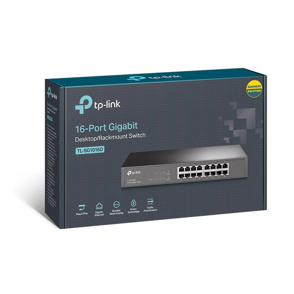 TP LINK - SWITCH TP-LINK TL-SG1016D 16 PUERTOS GIGABIT METAL