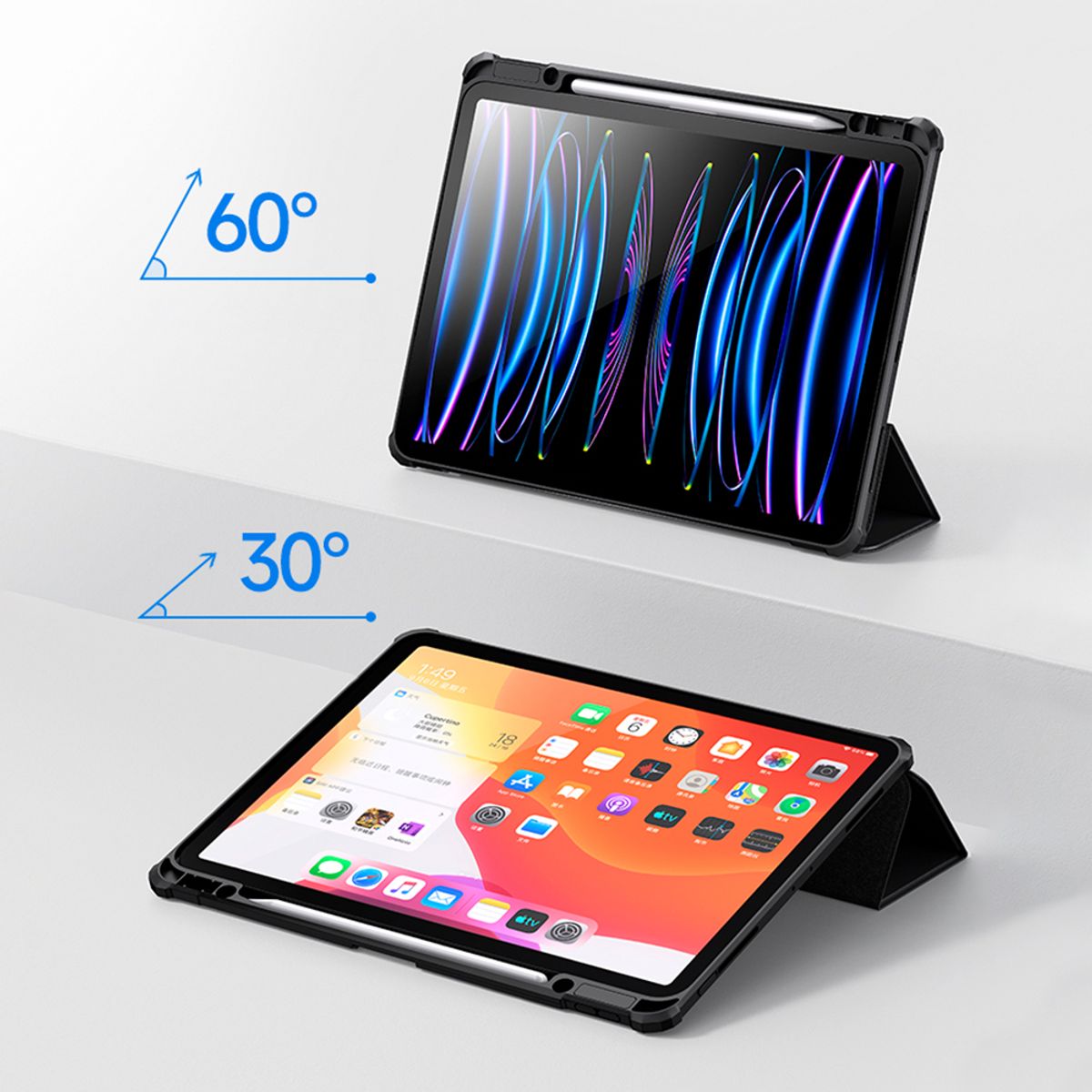 USAMS - Protector cover para iPad Pro 11" 2022 USAMS Celeste