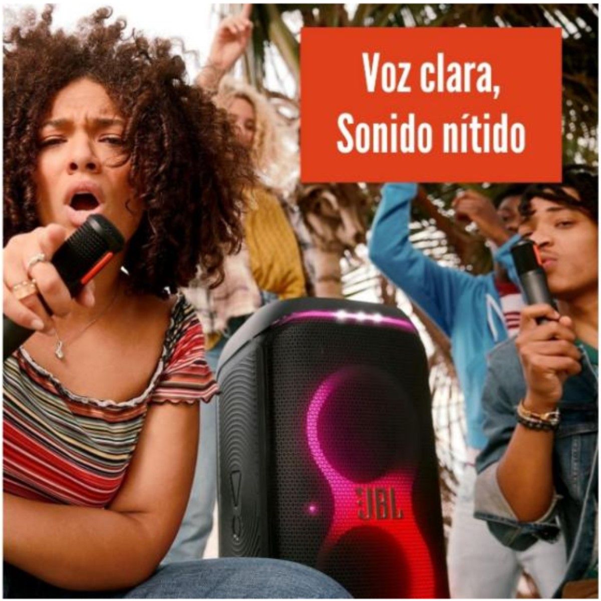 JBL - Micrófono JBL PartyBox Wireless Mic Recargable Karaoke Negro